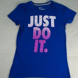 Nike "Just Do It" Blue T-Shirt Youth Small
